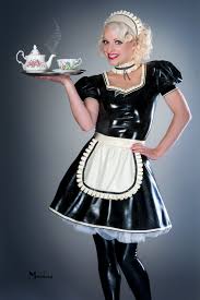 435 latex rubber gummi maid servant uniform dress bow customized stocking 0.4mm. His French Maid Dress Catalyst Latex
