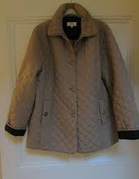 Marks and spencer maxi coat shearling sheepskin lambskin fur jacket uk14us10eu40. Marks Spencer M S Quilted Jacket 18 L Large Classic Tan Navy Warm Immaculate Fashion Clothing Shoes Accessories Wom Jackets Quilted Jacket Classic Tan
