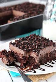Chocolate Poke Cake Moist Delicious Chocolate Cake Recipe Recipe Chocolate Cake Mix Recipes Desserts Chocolate Desserts