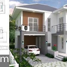 3 Bedrooms Modern Home Plan 9 5 X14 2m Modern House Plans Small House Design Bungalow House Design