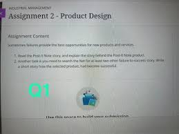 I have invented a new logo for. Industrial Management Assignment 2 Product Design Chegg Com
