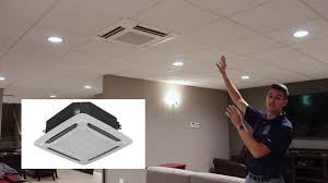 Keep in mind that the higher the unit is, the longer it will take for you to feel the benefits. Ductless Mini Split Install Ceiling Cassettes Youtube