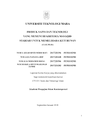 Kertas soalan kerja kursus (kerja projek) syariah stpm 2013 dan manual pelajar. Ctu 251 Contoh Kertas Kerja Maqasid Syariah Menjaga Keturunan Studocu