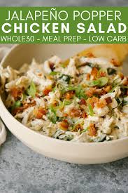 Jalapeno Popper Chicken Salad Mad About Food Recipe In 2020 Food Recipes Healthy