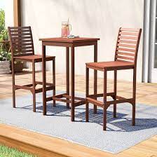 Outdoor bar height dining set for 2. Dovecove Treyton Square 2 Person 24 Long Bar Height Dining Set Reviews Wayfair