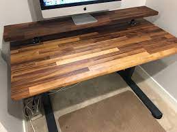 Pretty Walnut Butcher Block Desktop 25 30 X 48 To 72 Inch Long Usa Black Walnut Desk Desktop Table Top Workstation Coffee Table Diy Wood Desk Home Studio Desk Wooden Desk Table