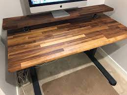 Maybe you would like to learn more about one of these? Pretty Walnut Butcher Block Desktop 25 30 X 48 To 72 Etsy In 2021 Diy Wood Desk Home Studio Desk Wooden Desk Table