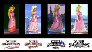 Evolution of Peach's Moveset in Super Smash Bros. (2001-2018) - YouTube