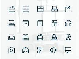 Outline Interior Icons Logo Illustration Design Icon Icon Design