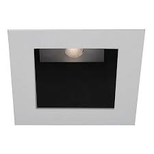 Wac White Black 4 Led Square Recessed Light Trim 3p650 Lamps Plus