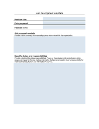 General setup and accounting records: 17 Free Job Description Templates Examples Word Pdf