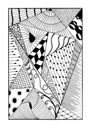 Color In A Geometric Coloring Page That Looks Like Abstract Art This Free Zentangle Patter Geometric Coloring Pages Abstract Coloring Pages Zentangle Patterns