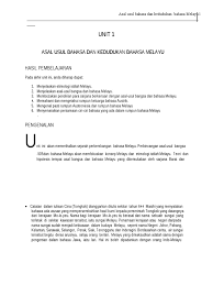 2 juta tahun lalu, nenek moyang manusia gemar memanjat pohon. Unit 1 Asal Usul Dan Kedudukan Bm