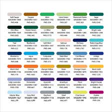 Sample Color Chart Template 25 Free Documents In Pdf Word