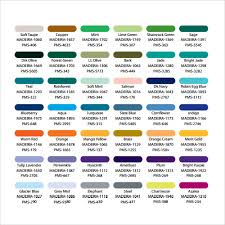 Sample Color Chart Template 25 Free Documents In Pdf Word