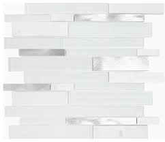 Stone tile backsplash | houzz. White Gray Glass Metal Marble Mosaic Backsplash Tile Contemporary Mosaic Tile By Backsplash Houzz