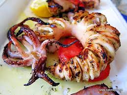 Grilled Calamari And Cumin Kalofagas Greek Food Beyond Calamari Recipes Squid Recipes Grilled Calamari