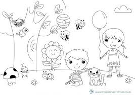 Disegno Da Colorare Prato Bambini E Tanti Animaletti Stampaecolora Colora Disegniperbambini Disegni Da Colorare Disegni Disegno Animale