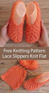 Knitting Pattern For Lace Slippers Knit Flat Tig Desenleri Krose Orgu Ilmekleri