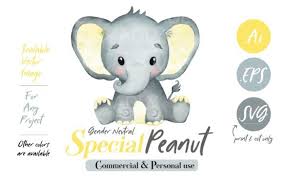 Svgdesigns.com also has a large collection of free svg designs. Yellow Baby Elephant Clip Art Graphic By Adlydigital Creative Fabrica In 2020 Elephant Clip Art Baby Elephant Clip Art
