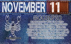 November 11 Scorpio Birthday Calendar Birthday Horoscope Birthday Personality Scorpio Birthday