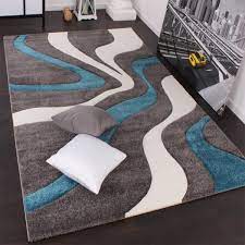 Die beste adresse für eine ausgeglichene designermöbel kollektion von esszimmerstühle, lounge. Designer Teppich Grau Turkis Teppichcenter24