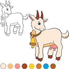 Download and print these goat printables coloring pages for free. Coloring Page Color Me Goat Cute Goat Clipart Image