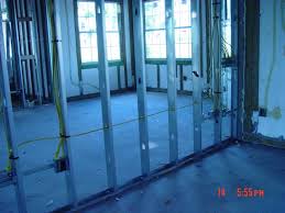 For general wiring a stud termination is a threaded metal post on which wiring terminated in a spade or ring terminal may be connected and fastened using a lockwasher and nut screwed down on the post for compression. Wiring Thru Metal Studs Use Of Metal Boxes Note Plastic Grommets