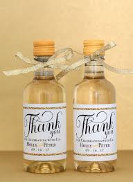 Gold Wedding Mini Wine Bottle Labels Personalized Wedding Favor Custom Mini Wine Lab Personalized Wedding Favors Personalized Wedding Decor Mini Wine Bottles