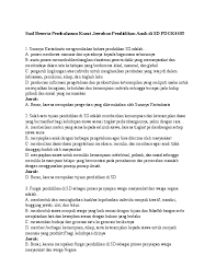 Sikap dan pendapat orang lain e. Soal Dan Jawaban Pendidikan Karakter Peranti Guru