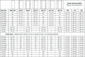 exterior door size chart magnaspec co