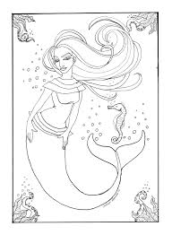 This animated movie is a story about cheerful and creative mermaid lumina. Free Original Coloring Pages Mermaid With A Seahorse Friend