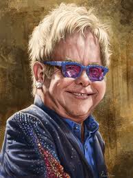 This is my recent little painting of Sir Elton John. Hope you like it.