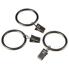 1 5 Curtain Clip Rings Set Oil Rubbed Bronze Threshold Curtain Rings With Clips Drop Cloth Curtains Curtains With Rings