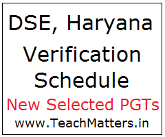 Maybe you would like to learn more about one of these? Dse Haryana Document Character Verification Schedule For New Selected Pgts Tgts 2021 Teachmatters