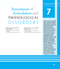 Pdf Assessment Of Articulation And Phonological Disorders