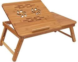 Bamboo Flower Lap Tray With Adjustable Legs Foldable Etsy In 2020 Laptop Stand Wood Bed Tray Lap Desk