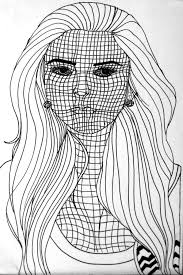Cross Contour Self Portrait Drawings Cuban Art Line Drawing
