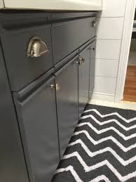 Eggshell melamine laminate finish paint is great for. Bathroom Update How To Paint Laminate Cabinets The Penny Drawer