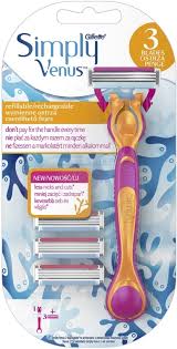 Gillette venus swirl damenrasierer mit flexiball technologie wurde entwickelt, um die konturen an schwierigen stellen besser zu folgen. Gillette Venus Simply Rasierer Mit 3 Ersatzklingen Makeupstore De