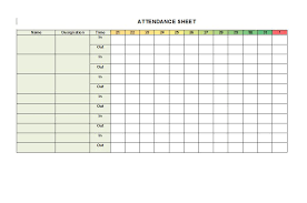 38 Free Printable Attendance Sheet Templates