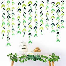 Add a splash of color to your party with spring decorations featuring colorful flowers, butterflies and more fresh spring themes. Buy 52 Feet Spring Summer Theme Green Leaf Garland Theme Party Decorations Kit Paper Hanging Leaves Streamer Banner For Green Birthday Baby Shower Wedding Engagement Bridal Shower Showcase Decor 4 Packs Online In