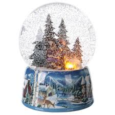 Christmas Snow Globe Snowman Children Music 20x15x15 Cm Online Sales On Holyart Com