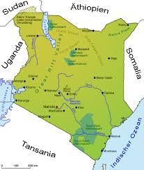 Naivasha viesnīcas un karte visu rajonu karte: Kenia Geografie Landkarte Lander Kenia Goruma