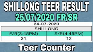 Shillong Teer Result 25 07 2020 Fr Sr Teer Counter Shillong Teer Youtube