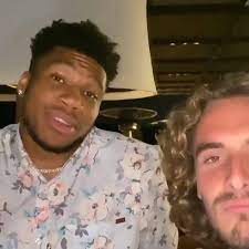 Stefanos tsitsipas became the first greek tennis player to advance to the quarterfinals of a grand slam tournament and someone from the crowd in melbourne. Atp Tour Tsitsipas Jokes With Giannis Ugo Antetokounmpo Nick Kyrgios Facebook