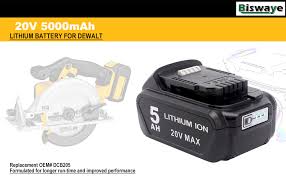 Premium xr lithium ion pack provides up to 60% more capacity than standard 20v max* battery pack (dcb200). Biswaye 5 0ah 20v Lithium Battery Dcb205 Replacement For Dewalt 20v Max Cordless Power Tools Lithium Battery Dcb206 2 Dcb205 2 Dcb205 Dcb204 Dcb203 Dcb201 Dcb200 2 Pack