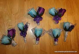 Regency Purple And Malibu Blue Set At Www Silkweddingflowersforless Com Plum Wedding Flowers Blue Wedding Flowers Something Blue Wedding