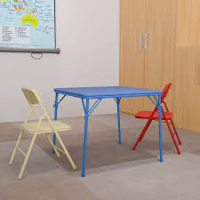 Home kids children chair step stool chair portable bench folding chair foldable. Flash Furniture Kids Colorful 3 Piece Folding Table And Chair Set Walmart Com Walmart Com