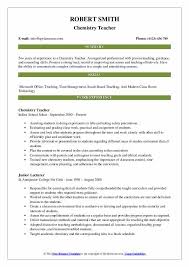 Best resume format for fresher. Chemistry Teacher Resume Samples Qwikresume